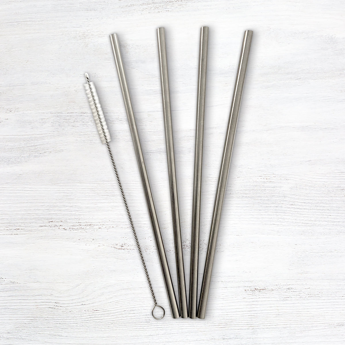 BamBrush Reusable Metal Straws + Brush