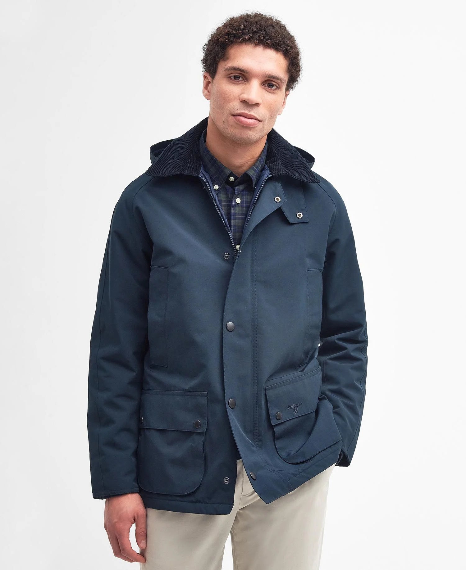 Navy Barbour Winter Parka Barbour Men's Winter Ashby Waterproof Jacket