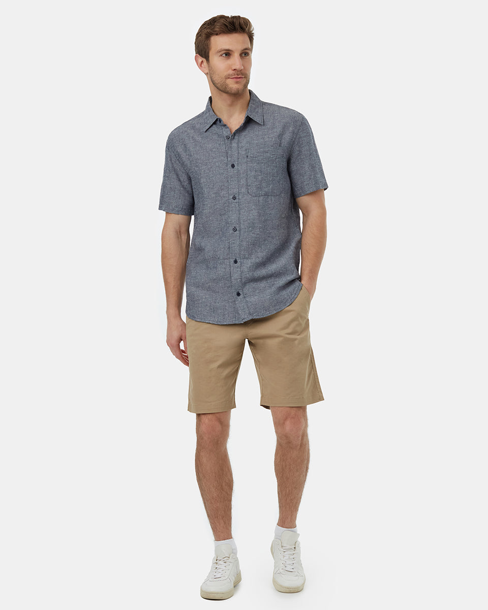 TenTree Men's Hemp Button Front SS