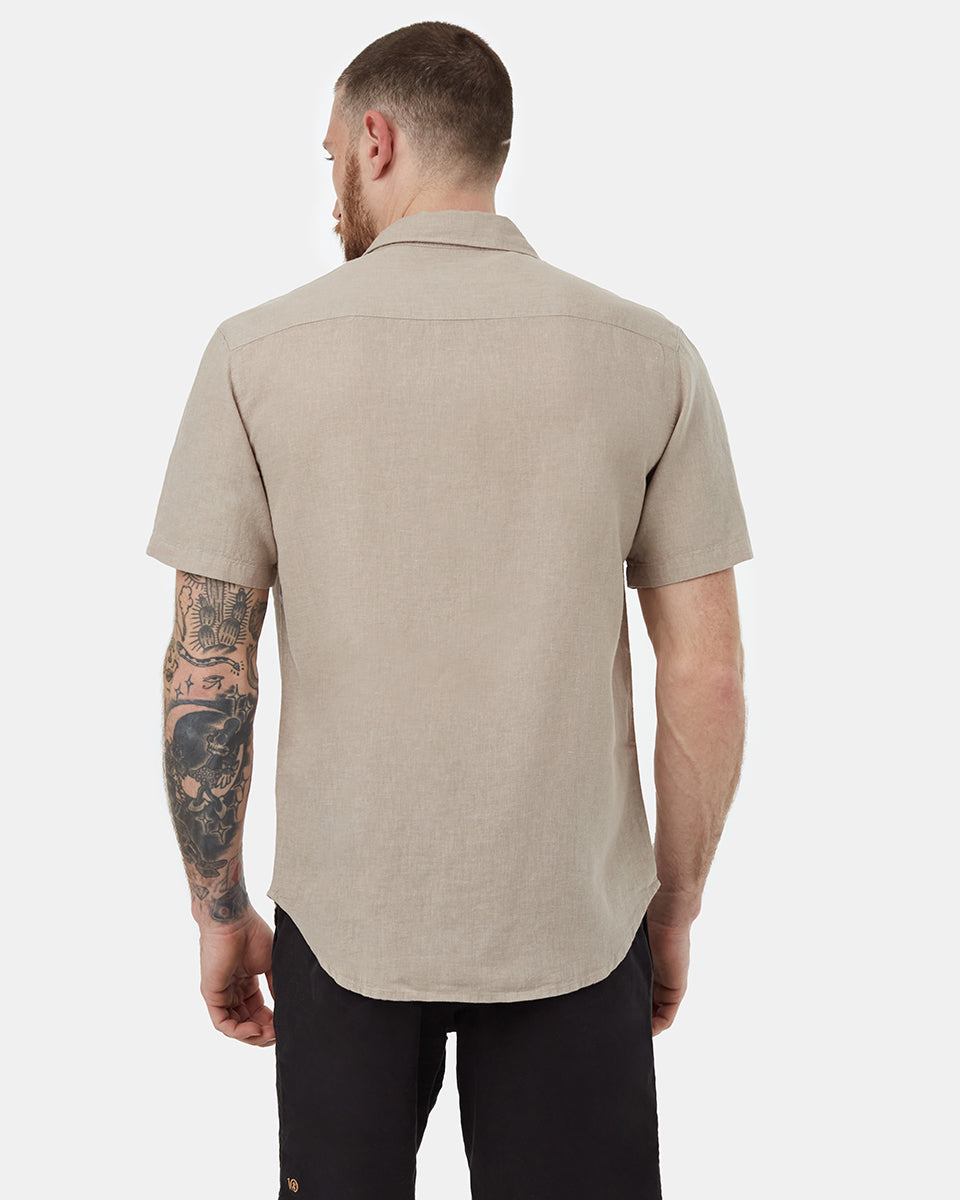 TenTree Men's Hemp Button Front SS