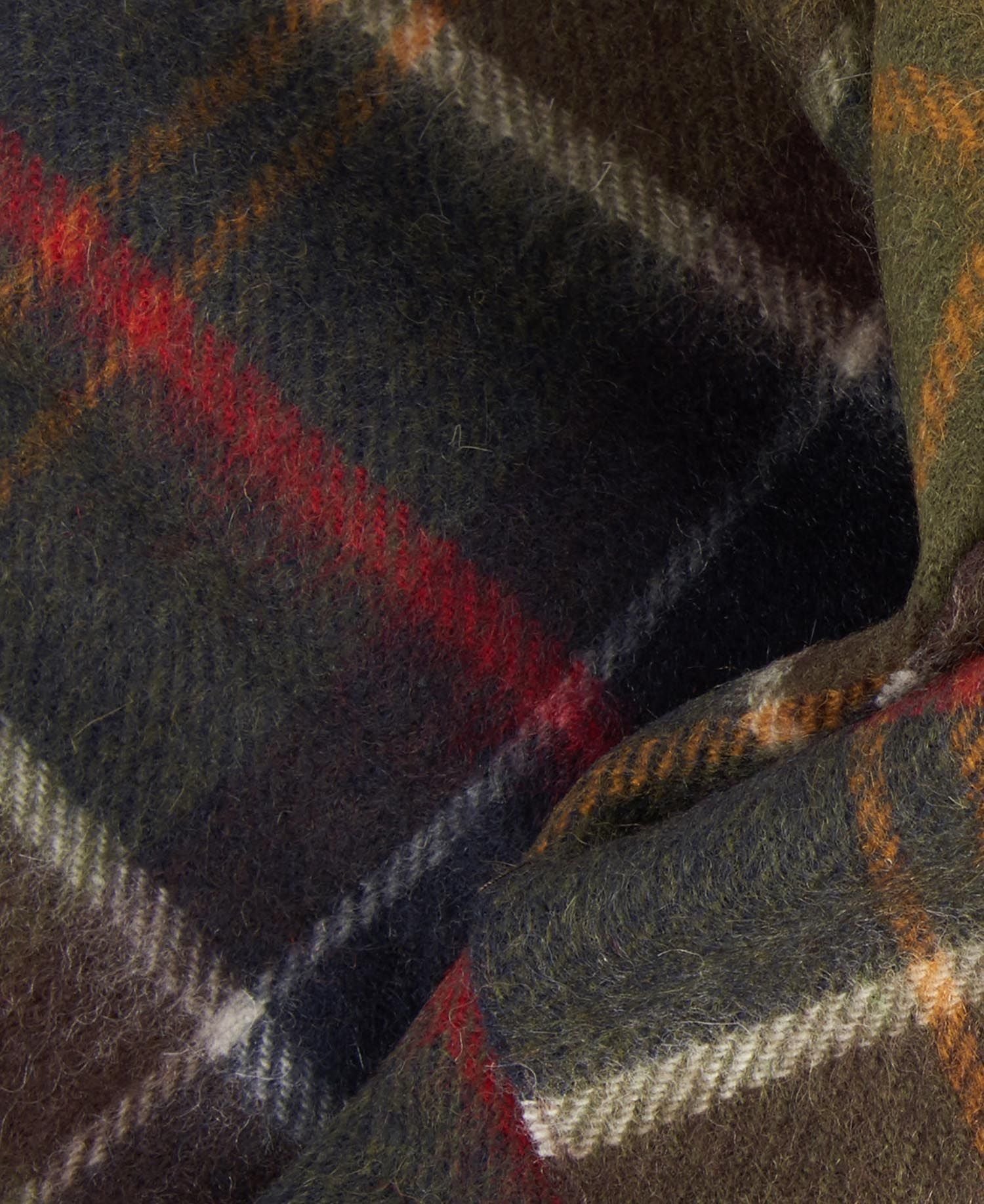 Barbour Wool Cashmere Tartan Scarf