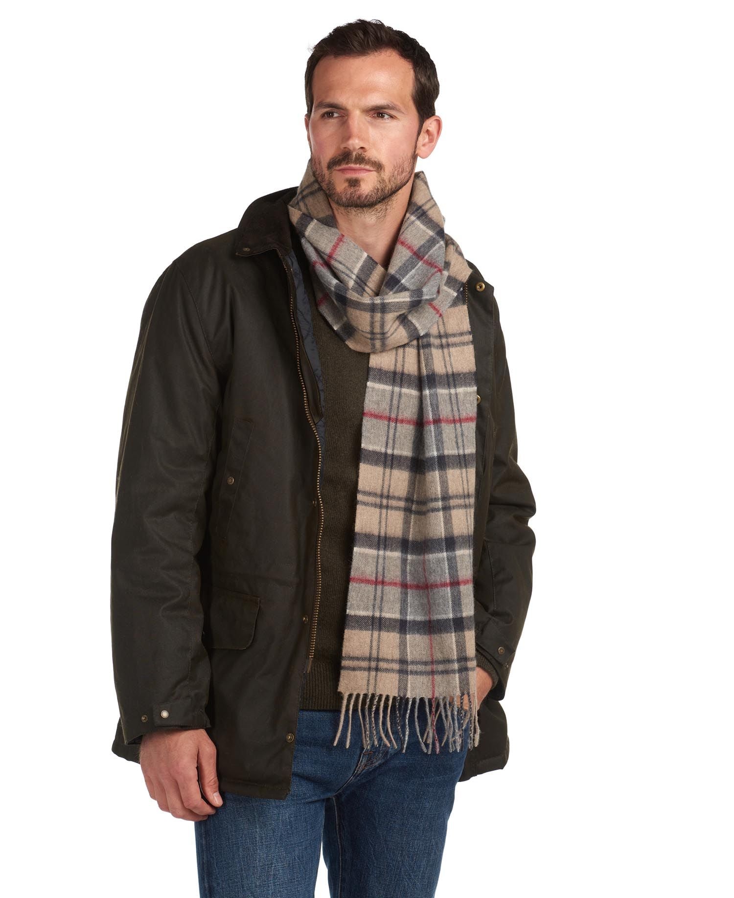 Barbour Wool Cashmere Tartan Scarf