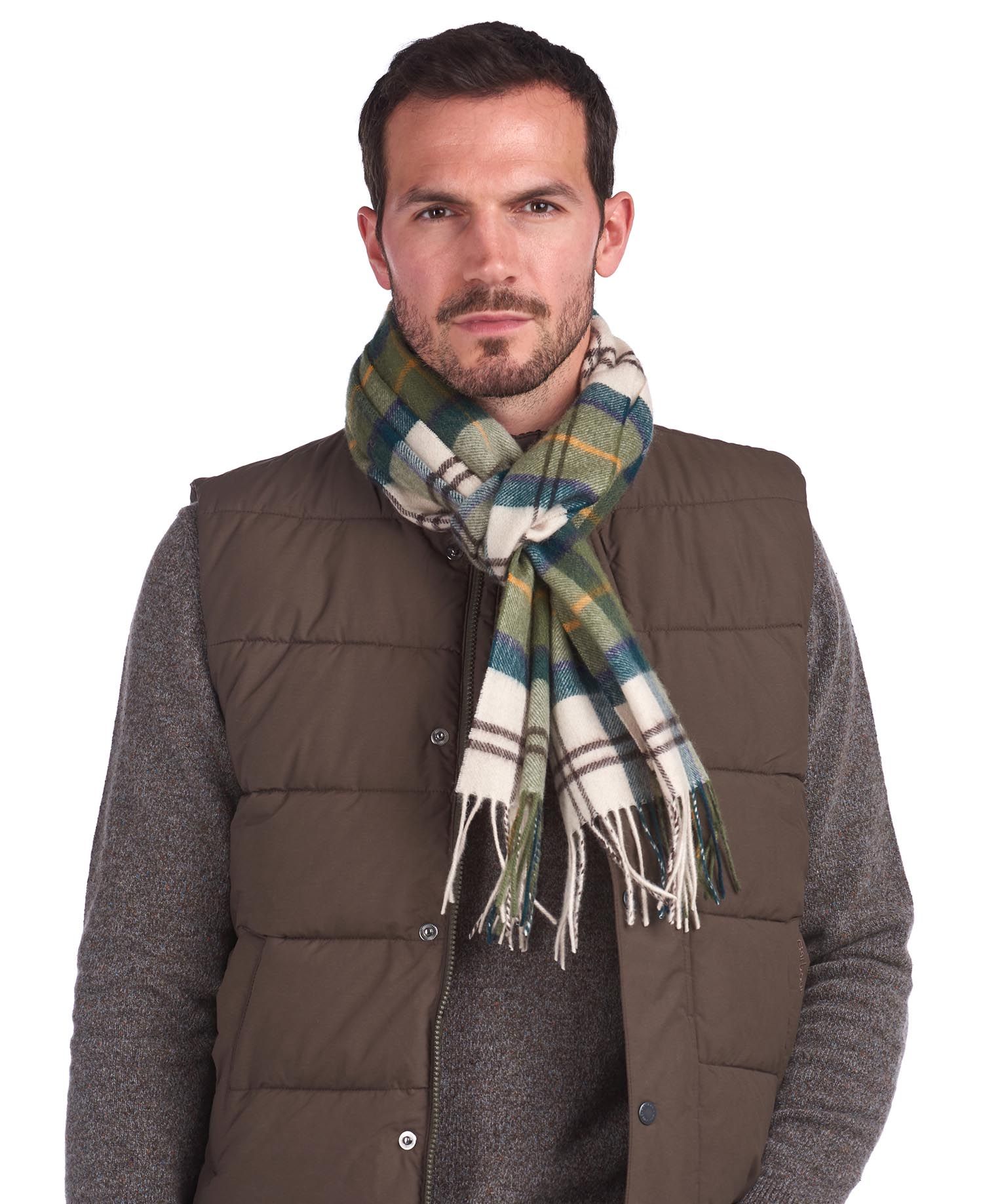 Barbour Wool Cashmere Tartan Scarf