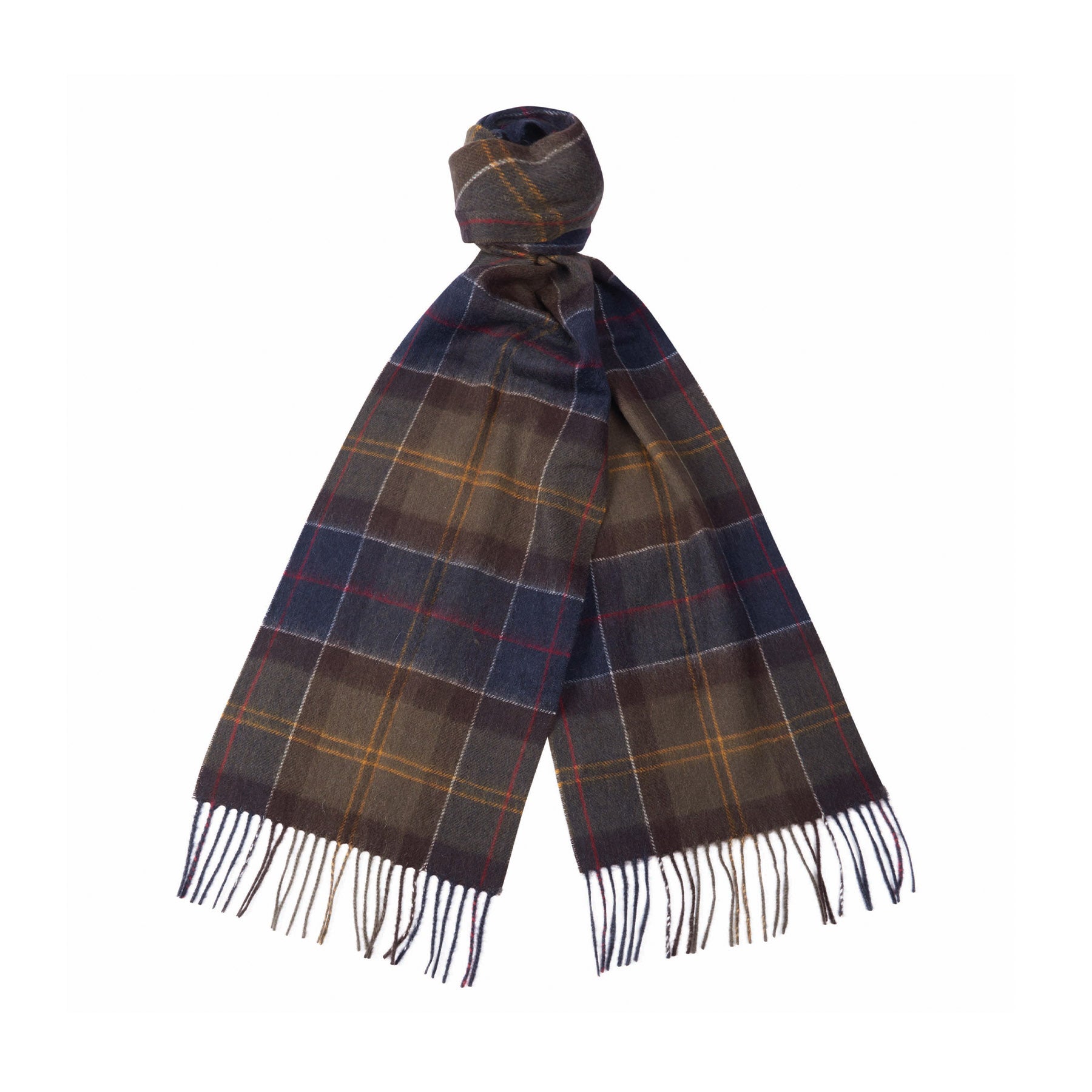 Hero image featuring the Tartan Scarf in classic tartan.