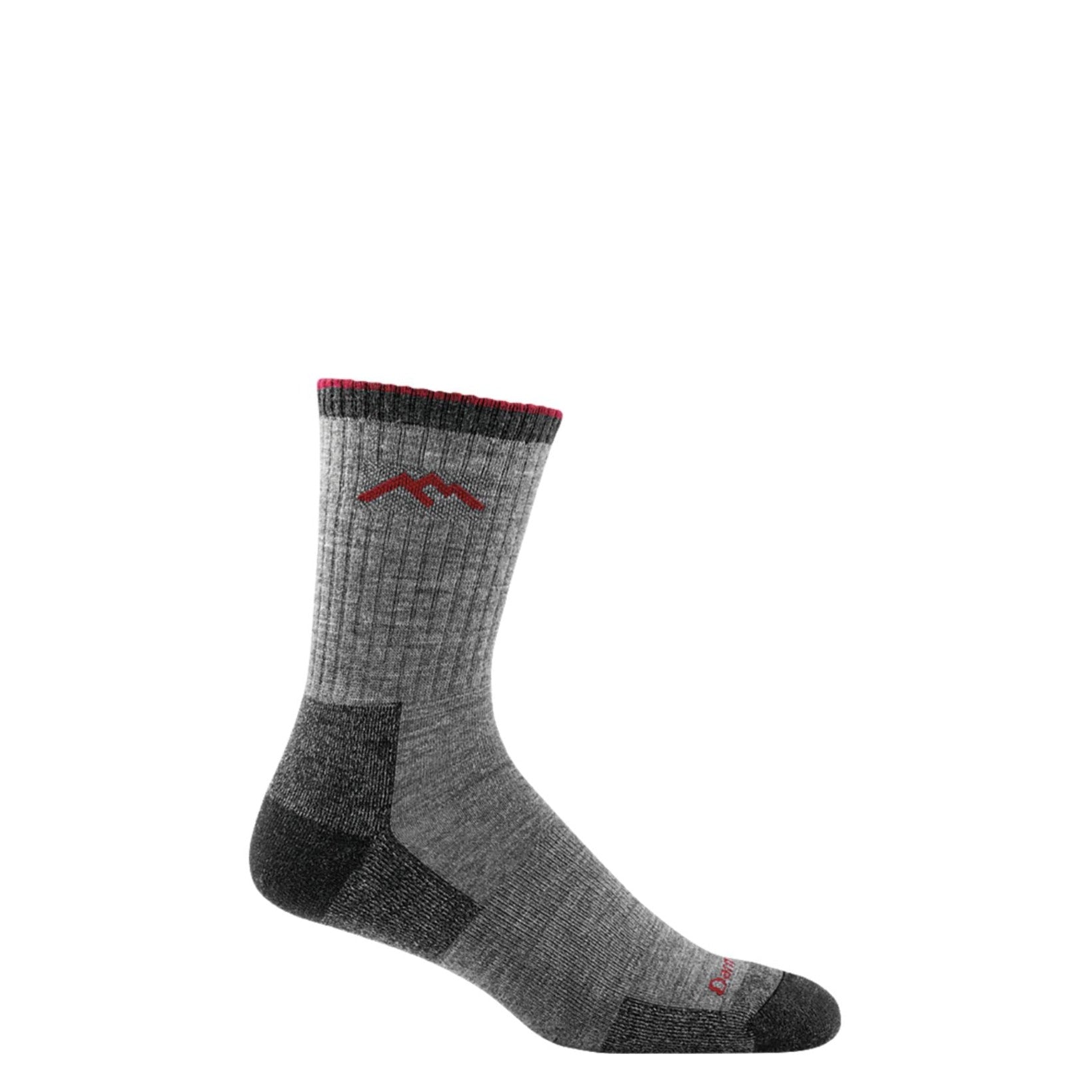 Hero image featuring the Darn Tough Hiker Micro Crew sock in charcoal.