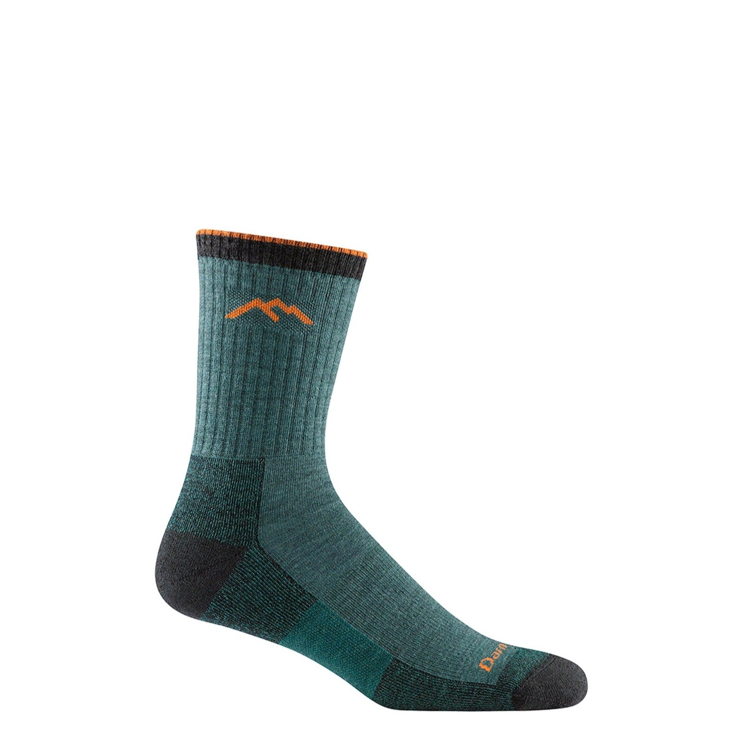 Hero image featuring the Darn Tough Hiker Micro Crew sock in teal.