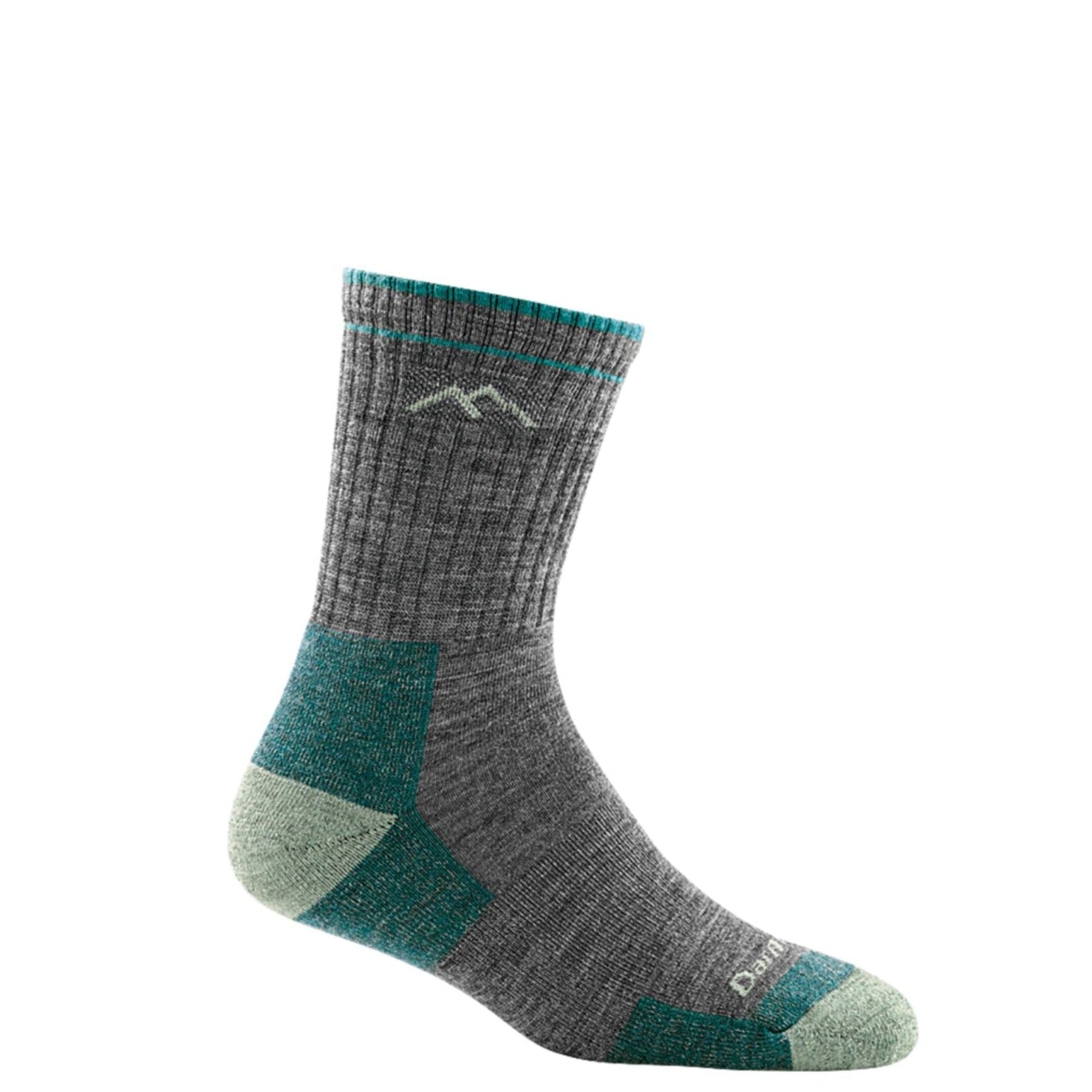 Hero image featuring the Women's Darn Tough Hiker Micro Crew sock in slate.