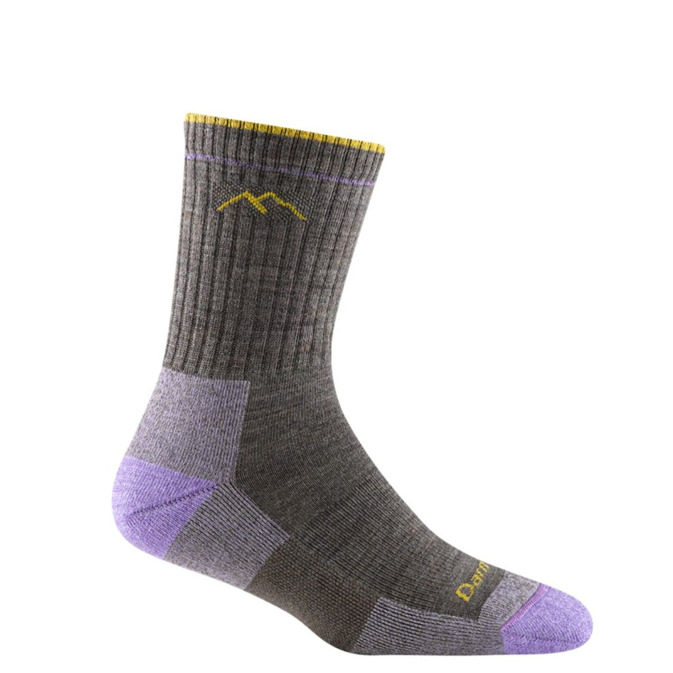 Hero image featuring the Women's Darn Tough Hiker Micro Crew sock in taupe.