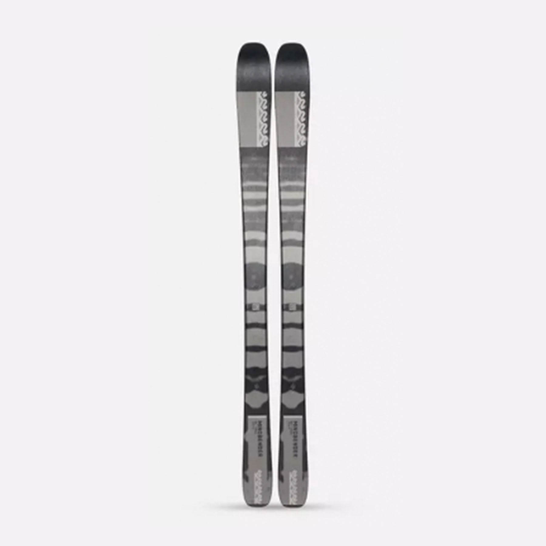 Hero image featuring the top of the Men's K2 Mindbender 86 ski's in black and grey.