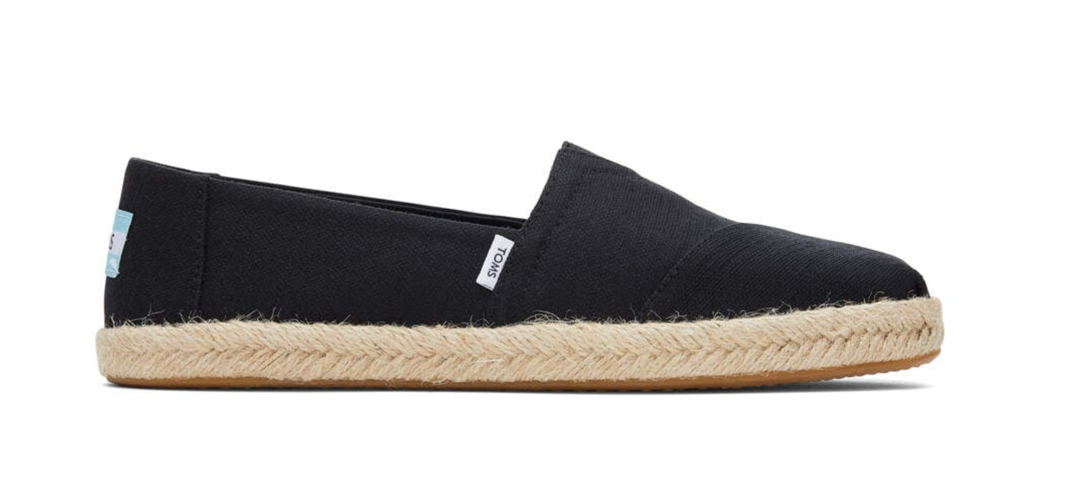 Toms vegan eco dye Alpargata slip on shoes in black