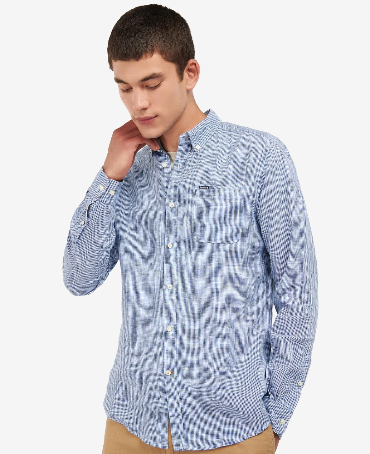 Barbour best sale grey shirt