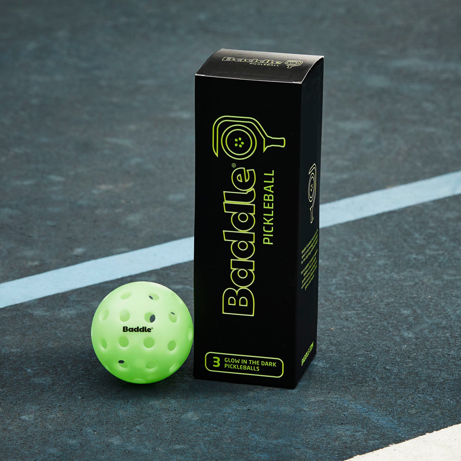 Baddle Glow in Dark 40 Hole Ball - 3 Pack