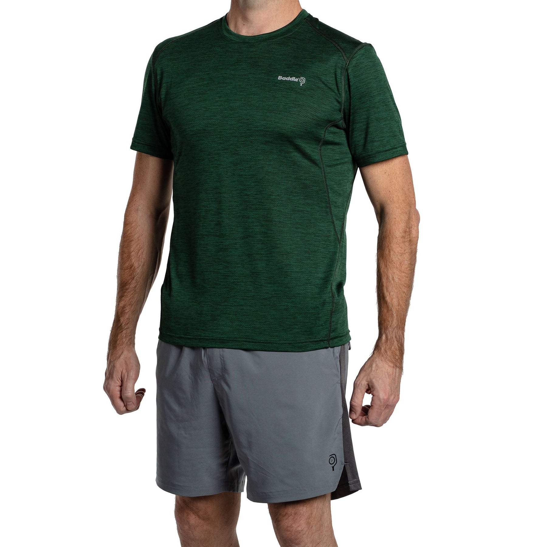 Baddle Men's Moisture Wicking Crewneck Pickleball Tee