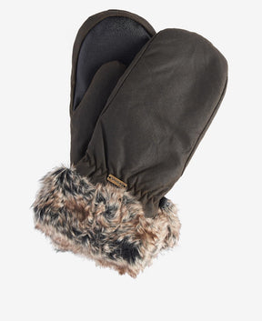 Barbour Fur Trim Mittens