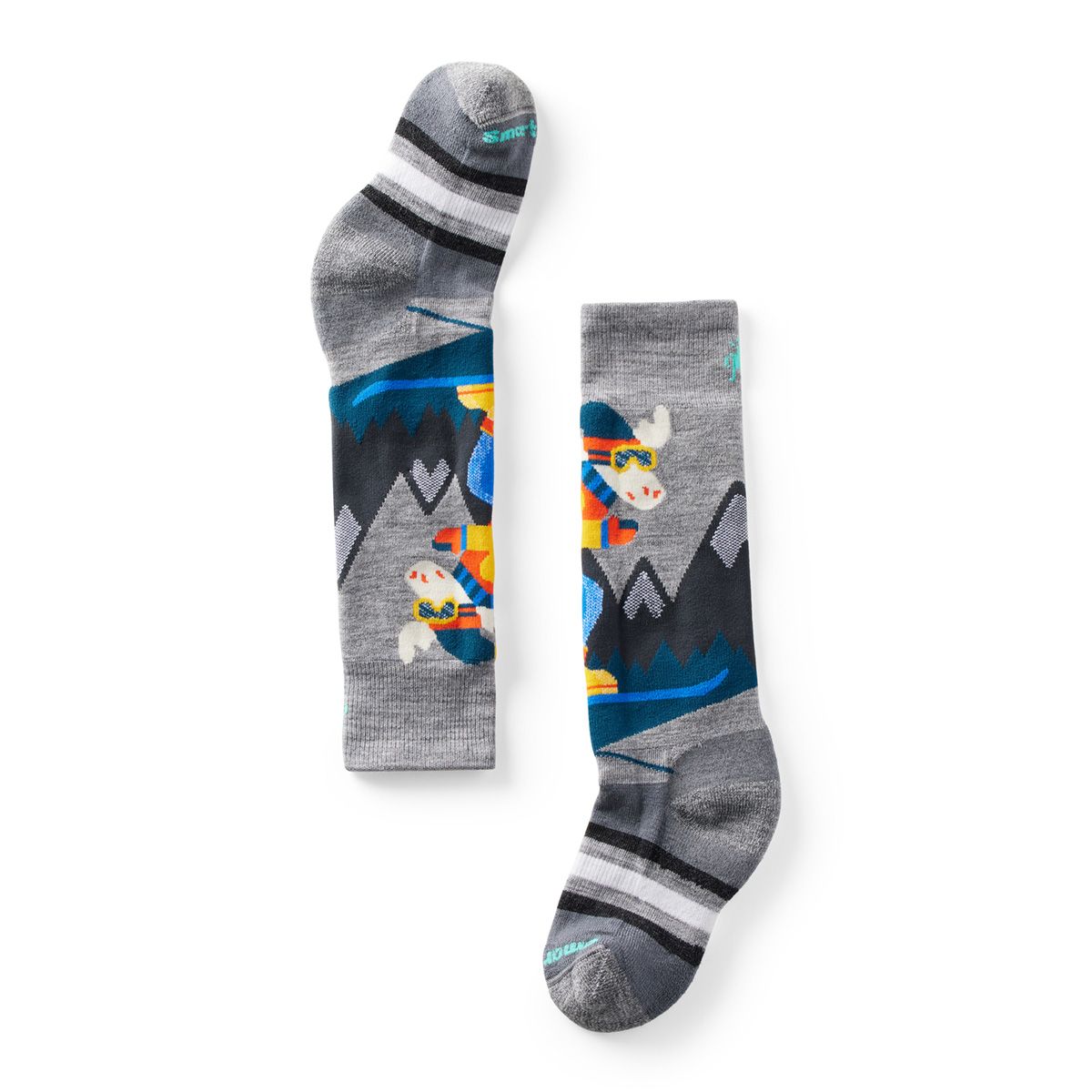 Smartwool Kids' Wintersport Full Cushion Mountain Moose Pattern OTC Socks