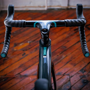 Image features a top down POV shot of the Chapter 2 TOA handlebars.