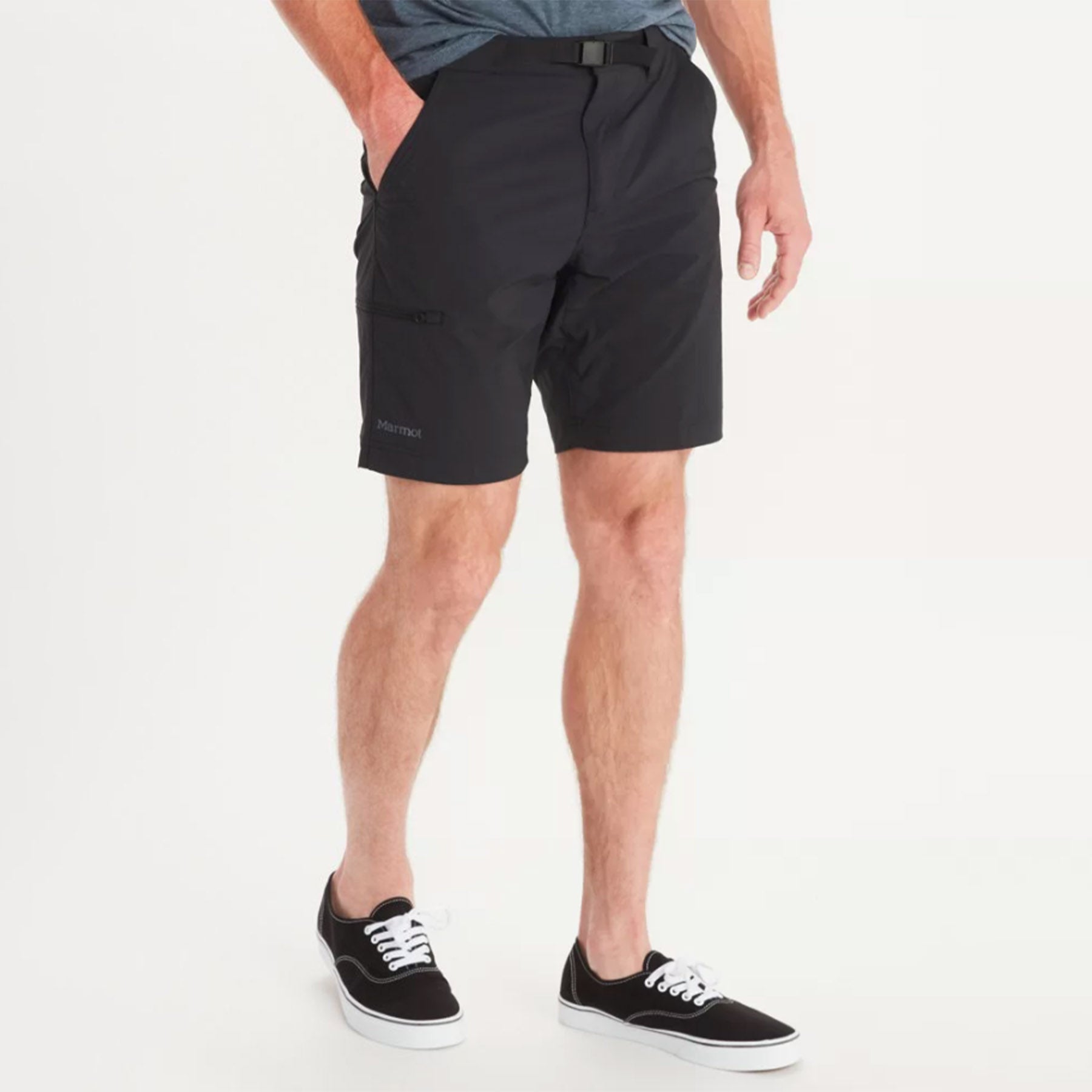 Hero image featuring the front of the Marmot Men's Arch Short in black