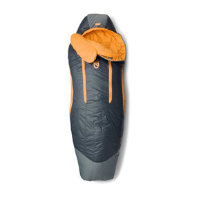 Hero image featuring a top down view of the Nemo Men's Disco 15 sleeping bag in torch story night