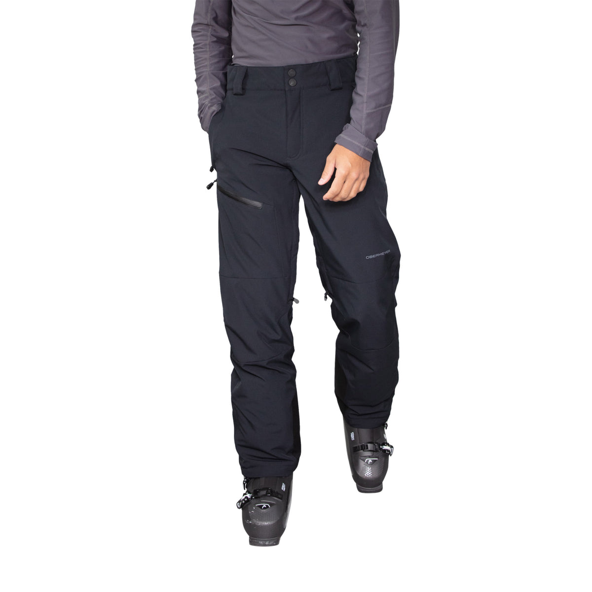 Hero image featuring the Obermeyer Force Pant in black.