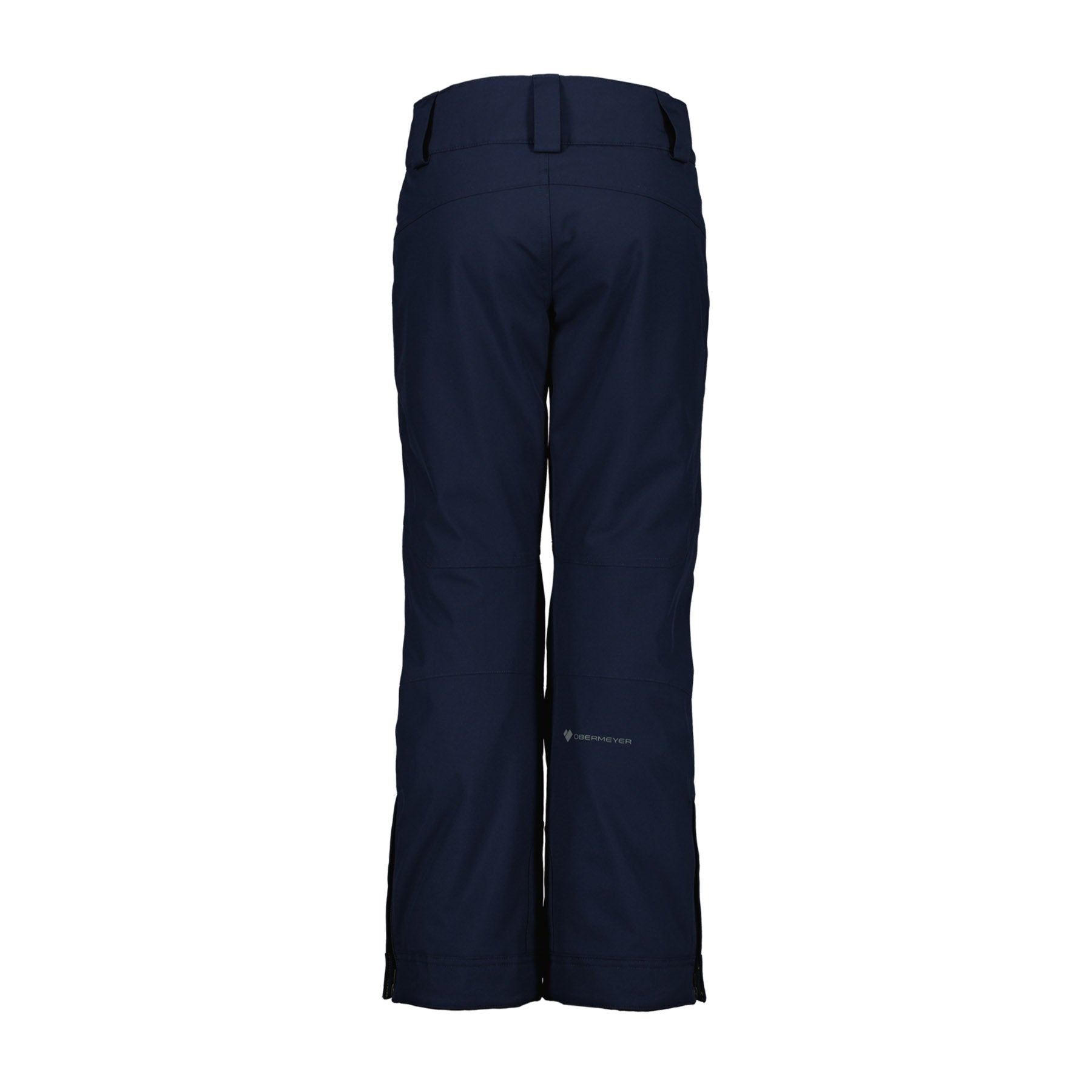 Hero image featuring the back of the Obermeyer kids Parker Pant in admiral blue.