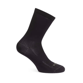 Hero image featuring the a side angle shot of the Rapha Light Weight Sock in black