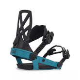 Hero image featuring the Ride A4 binding in arctic blue with black straps and backing.