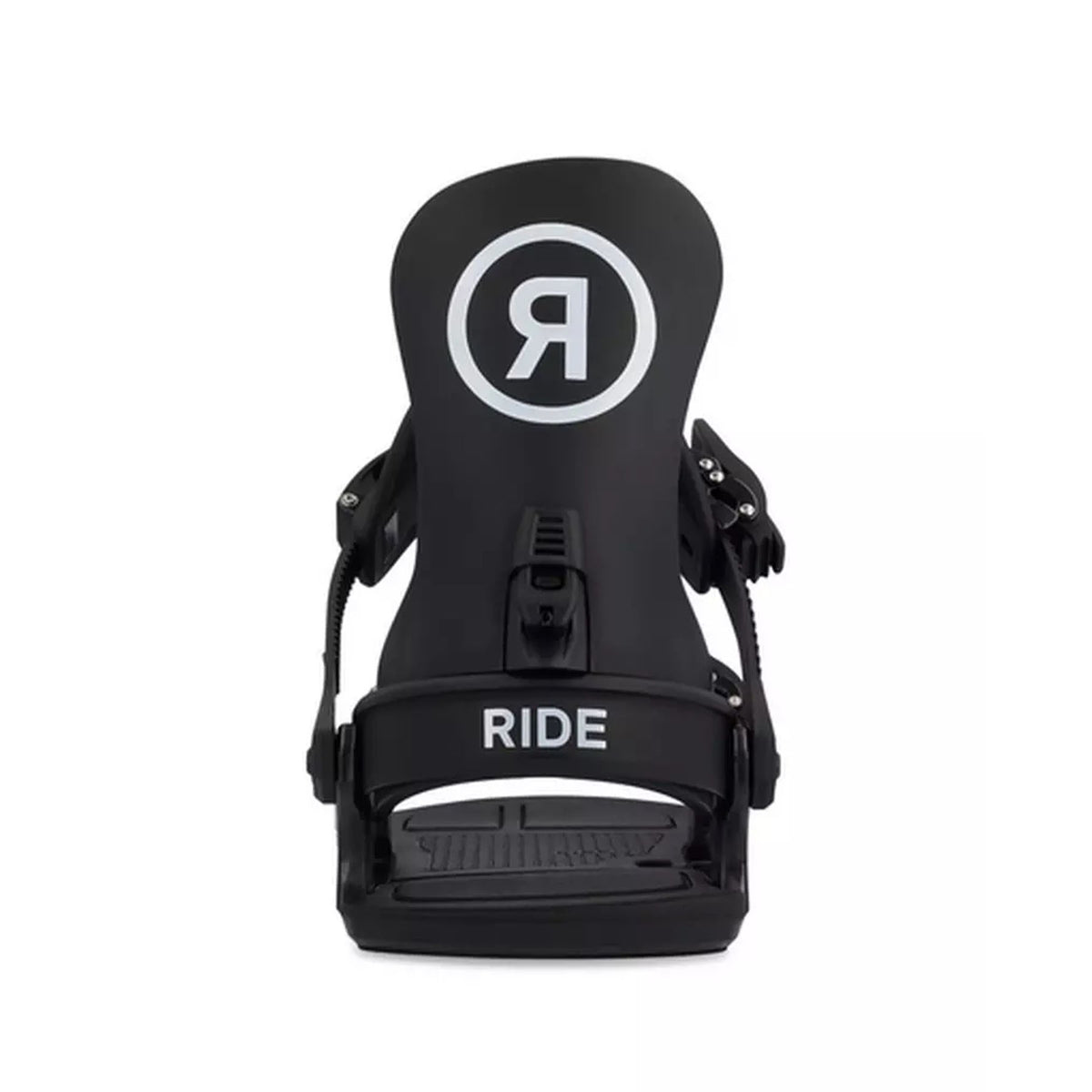 Image features the back of the Ride CL-2 binding in black with two Ride logos in white.