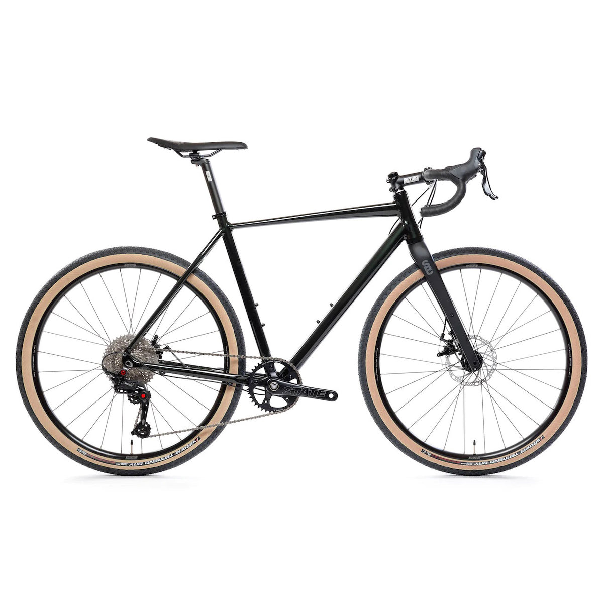 Hero image featuring a side angle photo of the State 6061 Black Label All-Road bike in Dark Woodland Green.