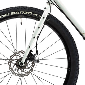 Image featuring the front half of the State 4130 All-Road bike in Pearl white.