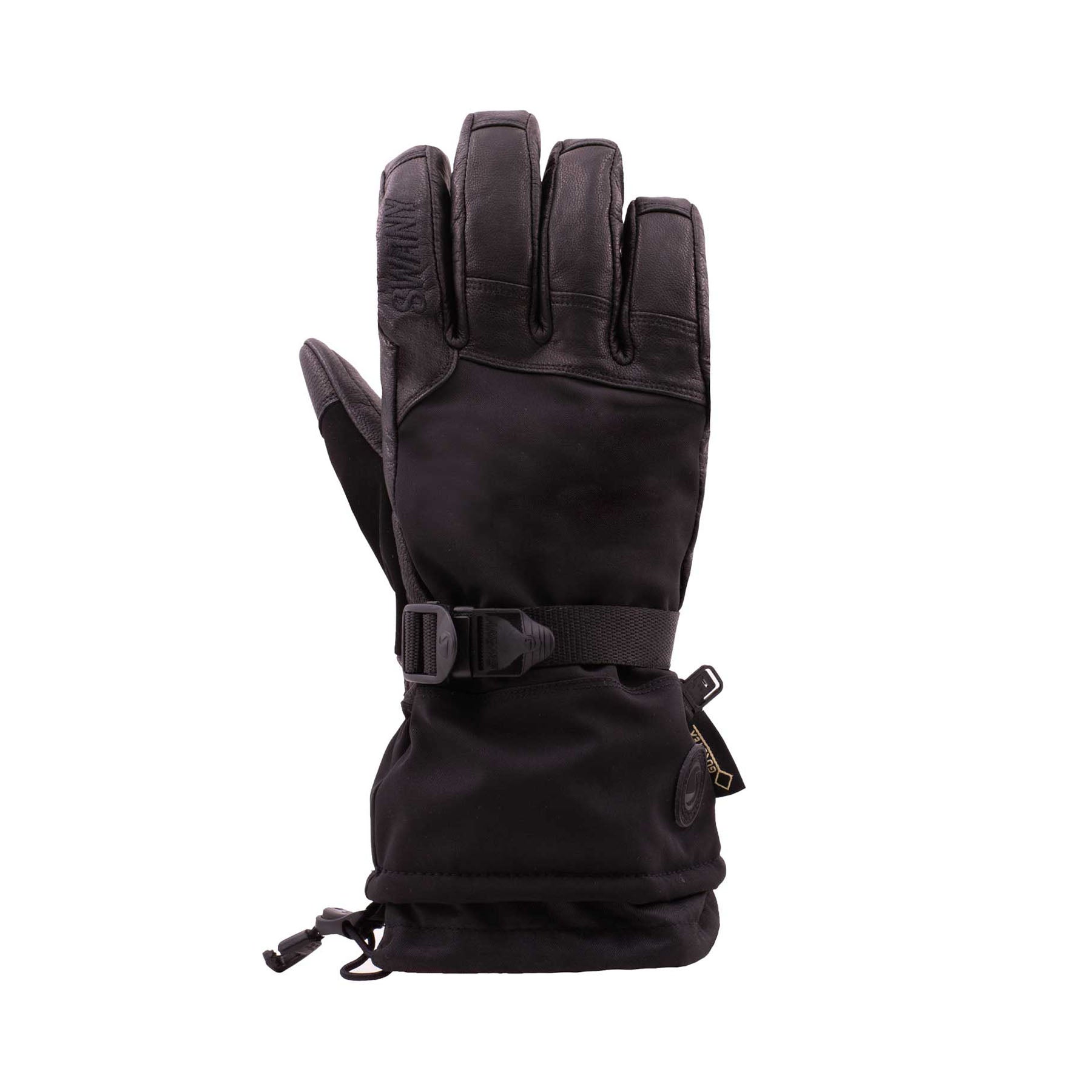 Hero image featuring the top of the Swany Gore Winterfall mens glove in black.