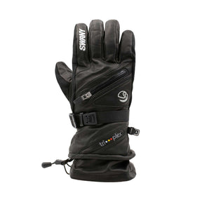 Hero image featuring the topside of the Swany XCell mens glove in black with white logos.